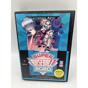 Super Baseball 2020 (Sega Genesis, 1993) With Original Box